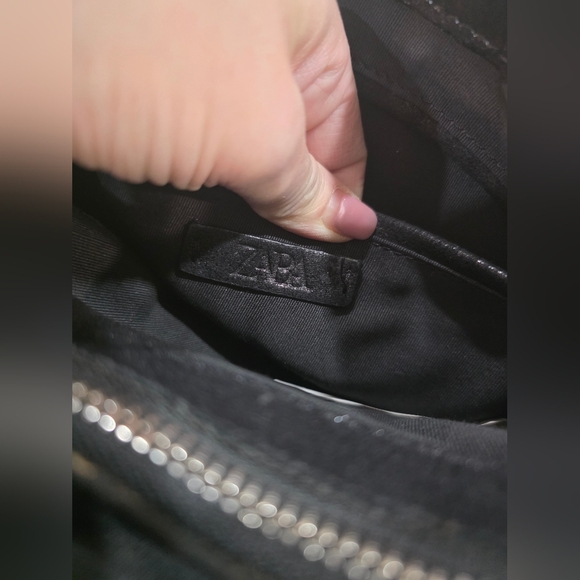 ZARA Black Studded Chain Tote Bag – Silver Hardware - Picture 12 of 16